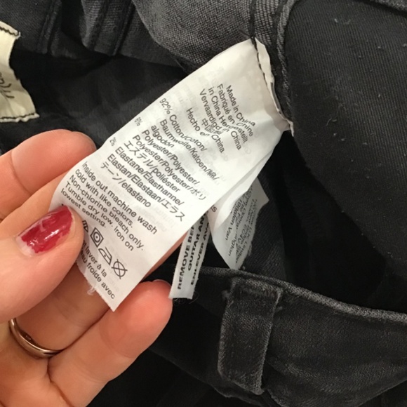 Madewell Women Size 25P 10” High-Rise Skinny Jeans Berkeley Black Button Fly - Picture 8 of 12